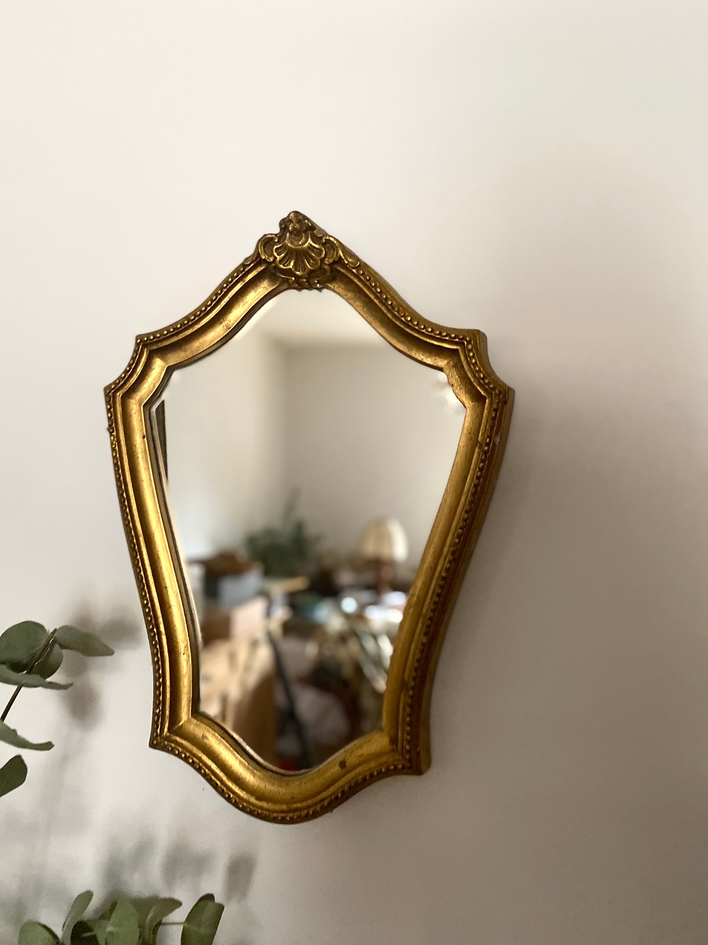 Miroir ancien baroque doré