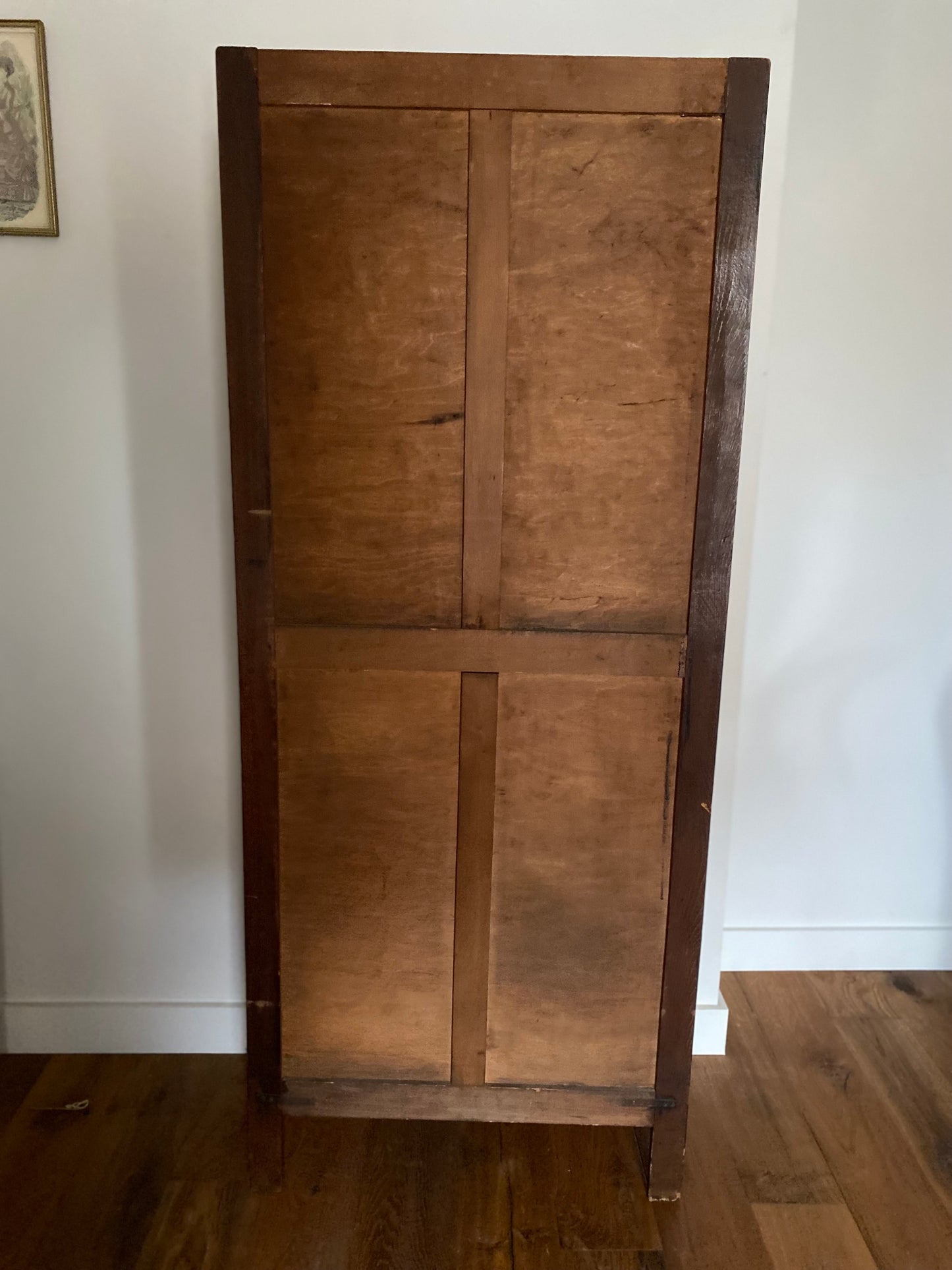 Armoire vitrine parisienne Art Deco en bois ancien