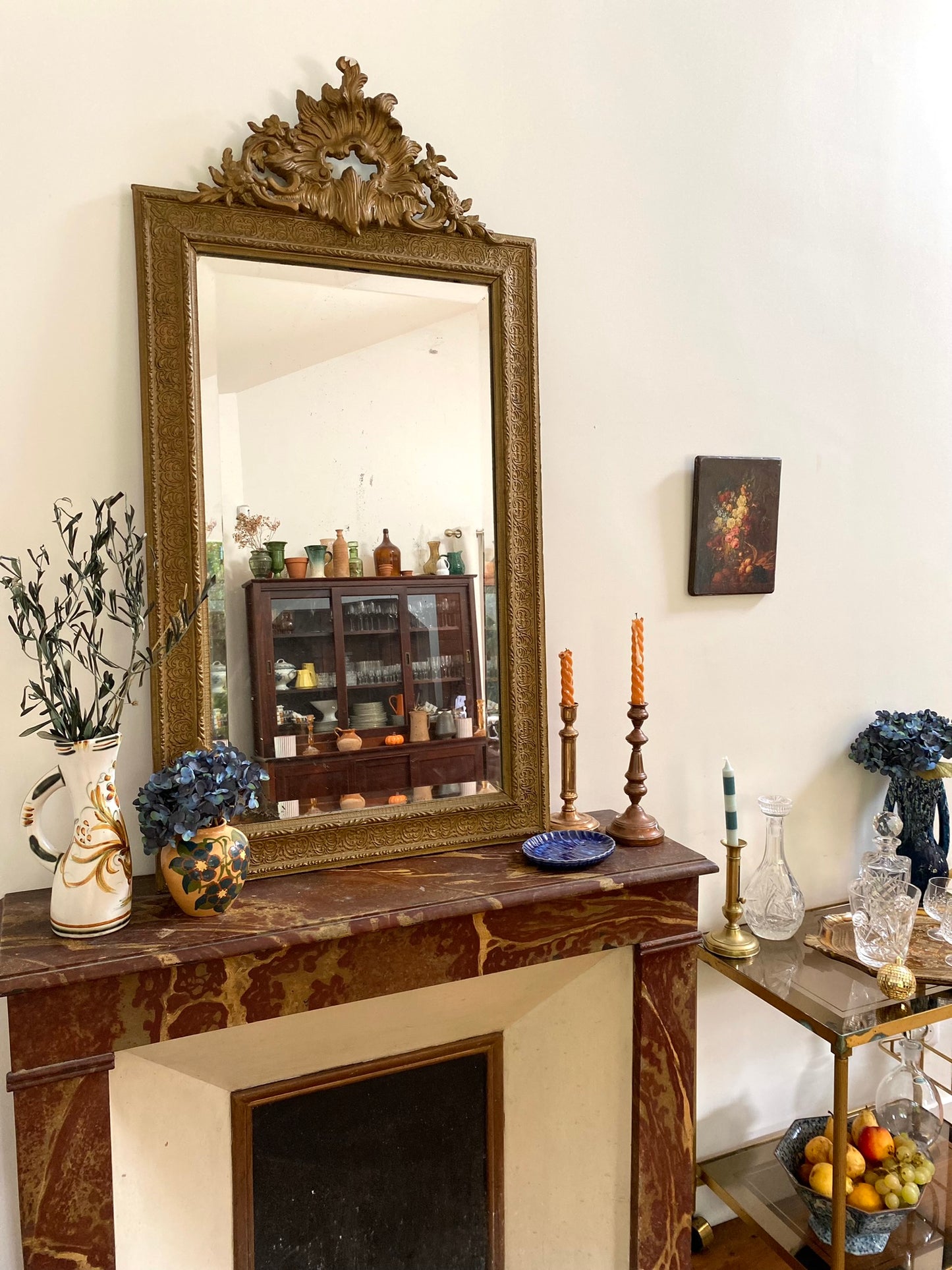 Grand miroir ancien baroque
