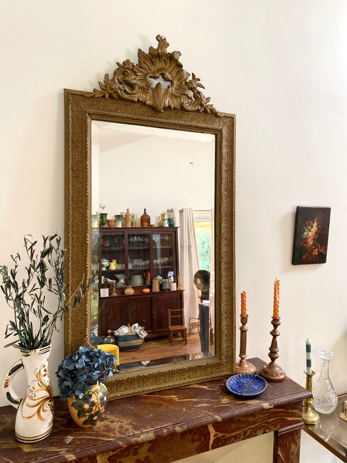 Grand miroir ancien baroque